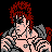 Kenshiro in Hokuto no Ken 3 for Family Computer, as depicted in regular battles.