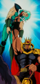 Raoh holding Rei after striking his Shinkesshū.