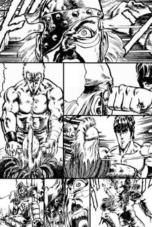 Kenshiro pressing Spade's tsubo